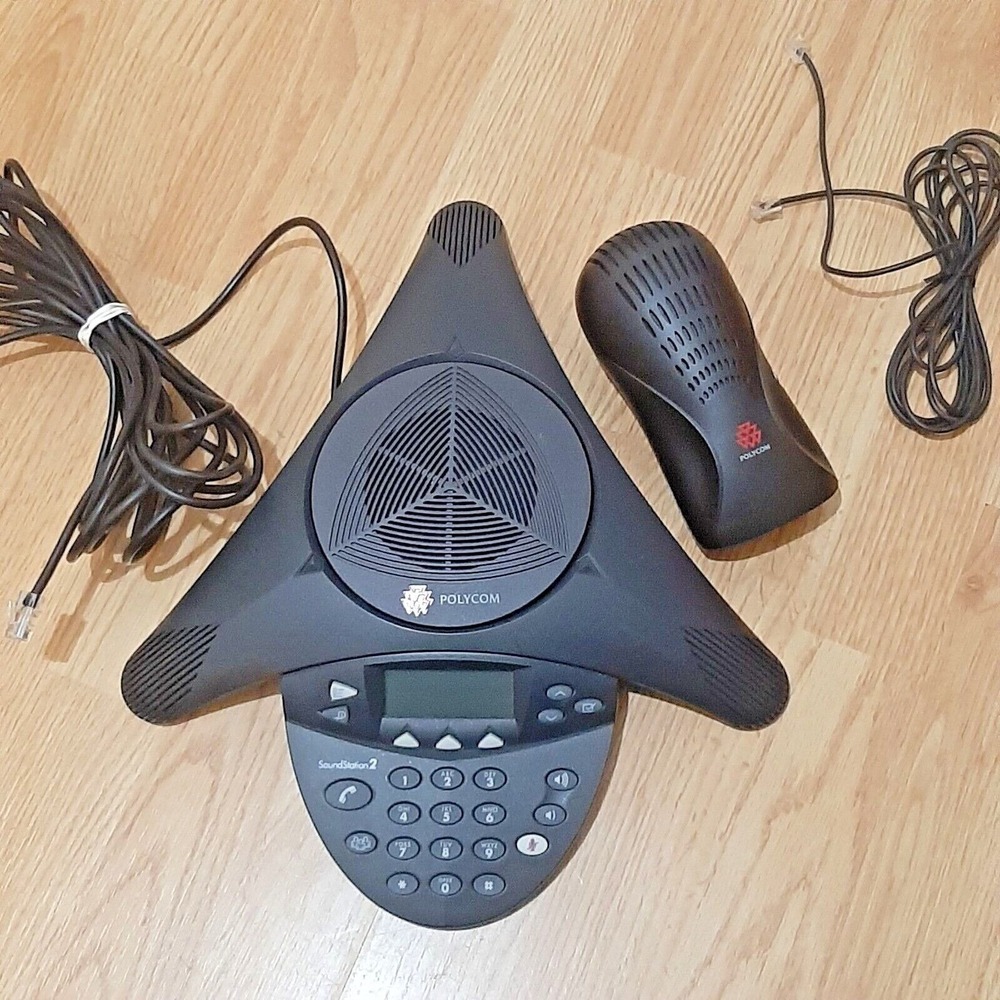 Polycom SoundStation 2 Non-Expandable Conference Phone with Wall Module